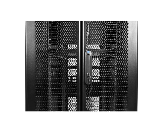  Шкаф серверный ЦМО (ШТК-СП-42.6.12-48АА-9005) напольный 42U 600x1190мм пер.дв.перфор. 2 бок.пан. задн.дв.перфор.2-хст. направл.под закл.гайки 1350кг ч 