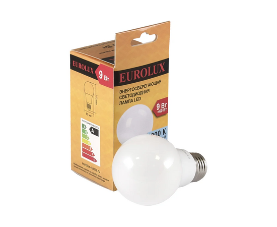  Лампа Eurolux LL-E-A60-9W-230-4K-E27 
