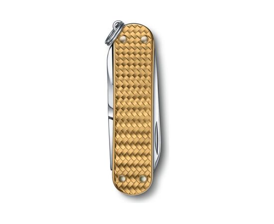  Нож-брелок Victorinox Classic SD Precious Alox 0.6221.408G 58мм, 5 функций, Brass Gold (подар. упаковка) 