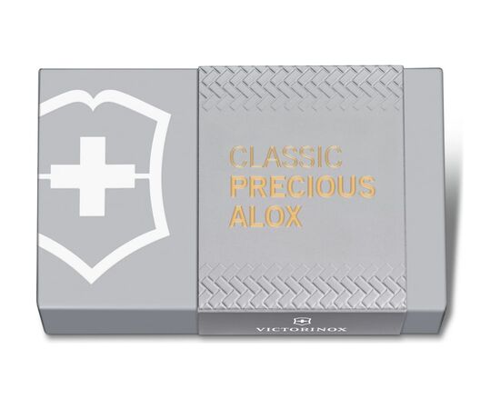  Нож-брелок Victorinox Classic SD Precious Alox 0.6221.408G 58мм, 5 функций, Brass Gold (подар. упаковка) 