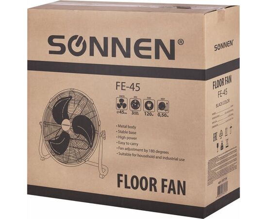  Вентилятор напольный SONNEN Fe-45a черный 