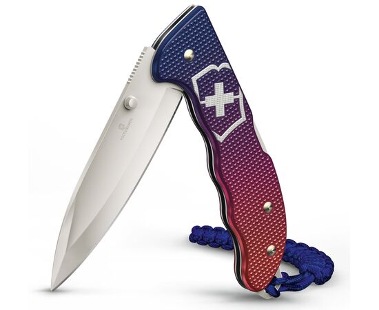  Складной нож Victorinox Evoke Alox 0.9415.d221, функций 5, 136мм, синий/красный, коробка подарочная 