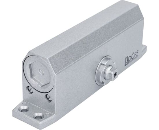  Доводчик дверной DORF L-8224к (L8224 silver) 110 кг, серебро 