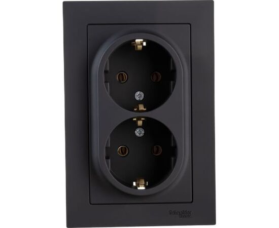  Розетка Schneider Electric AtlasDesign ATN001024 Карбон 