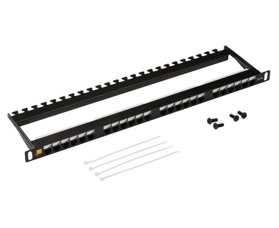  Патч-панель Lanmaster LAN-PPC24U5E 19" 0.5U 24xRJ45 кат.5e UTP 